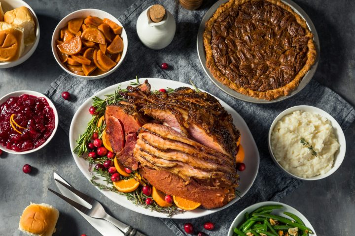 Homemade Christmas Ham Dinner